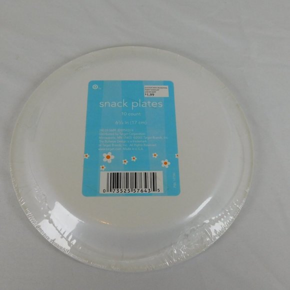 4 Pkgs Easter Holiday Paper Plates Dinner Snack Bunny Rabbit Carrot NIP Check - Picture 3 of 11